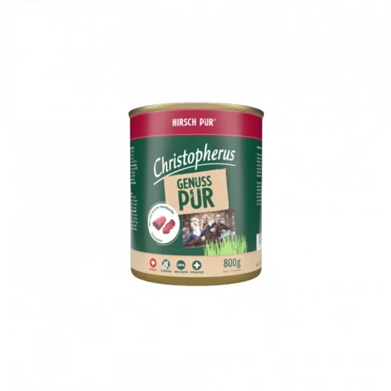 Christopherus Dog konzerv pure gímszarvas 800g