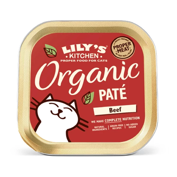 Lily's Kitchen Cat Adult Organic Beef Paté 19x85 g