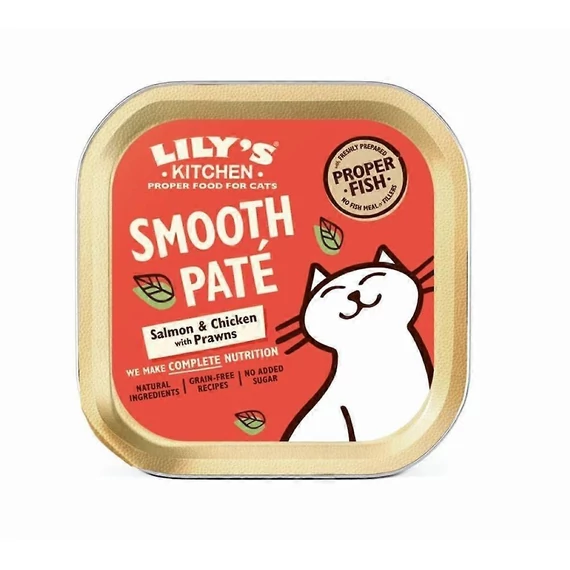 Lily's Kitchen Cat Smooth Salmon & Chicken Paté 85 g felnőtt macskáknak