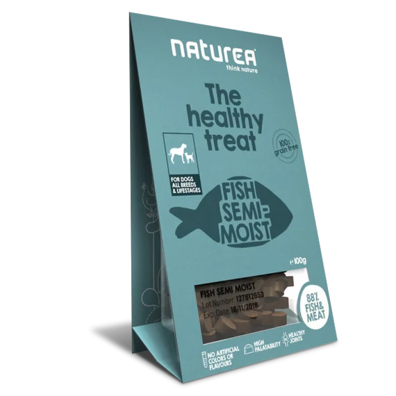 Naturea Félnedves Halas Jutalomfalat Kutyáknak