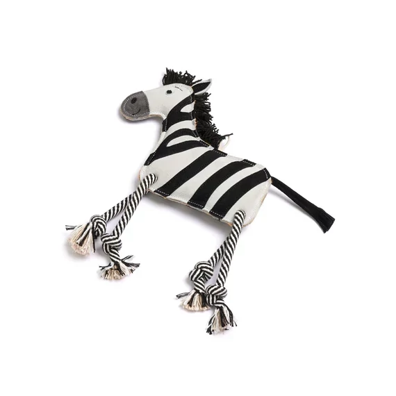 Zambezi a zebra eco kutyajáték szarvasbőr és juta anyagból