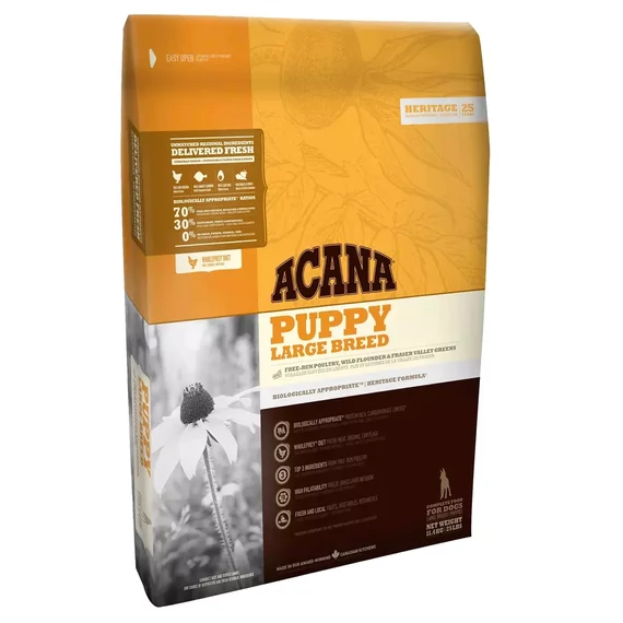 ACANA HERITAGE Puppy Large Breed 17kg száraztáp - prémium kutyatáp nagytestű kölyökkutyáknak, gabonamentes formula