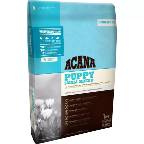 ACANA HERITAGE Puppy Small Breed 2kg száraztáp - prémium kutyatáp kistestű kölyökkutyáknak, gabonamentes formula