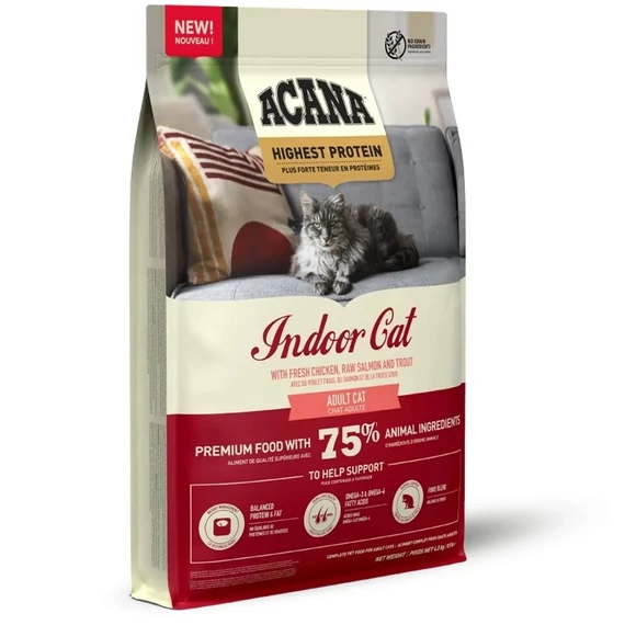 ACANA Indoor Cat Adult 1,8 kg gabonamentes szárazeledel lakásban élő macskáknak