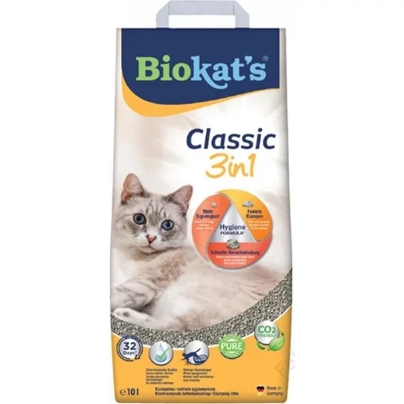 Biokat's Classic 3in1 10L csomósodó bentonit macskaalom