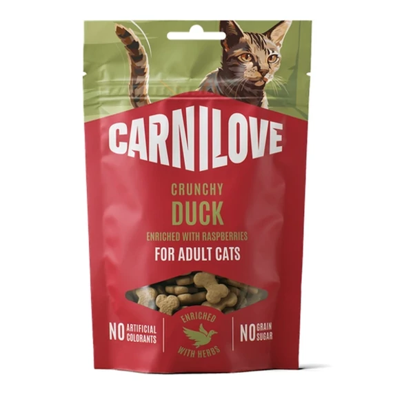 Carnilove Cat Crunchy Snack kacsás málnás ropogós macskajutalomfalat 50g