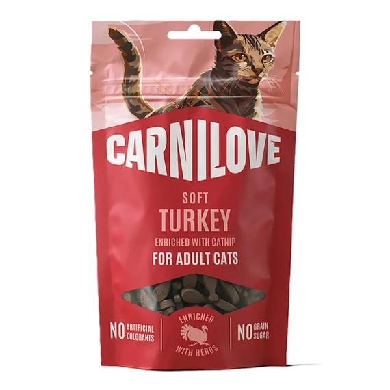 Carnilove Cat Soft Snack pulykás macskamentás puha macskajutalomfalat 50g