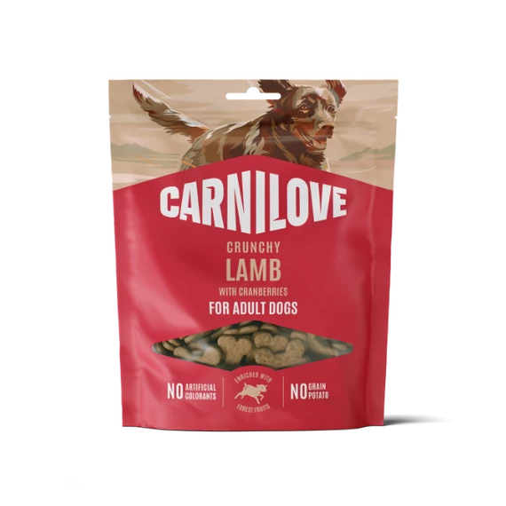 Carnilove Dog Crunchy Snack bárányos tőzegáfonyás gabonamentes kutyajutalomfalat 200g