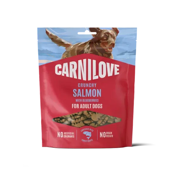 Carnilove Dog Crunchy Snack lazacos áfonyás gabonamentes kutyajutalomfalat 200g