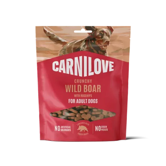 Carnilove Dog Crunchy Snack vaddisznós csipkebogyós gabonamentes kutyajutalomfalat 200g