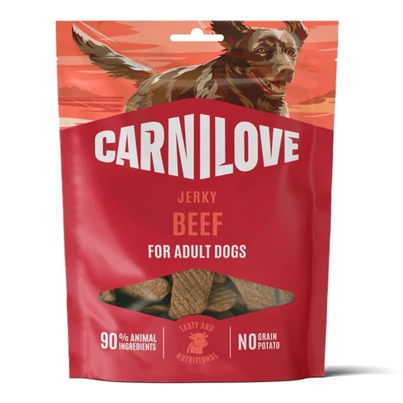 Carnilove Dog Jerky Beef Fillet marhafilé gabonamentes marhás kutyajutalomfalat 100g