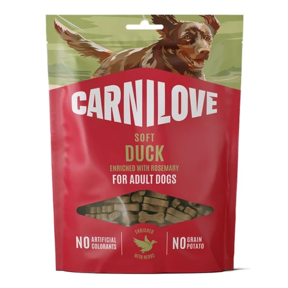 Carnilove Dog Soft Snack kacsás rozmaringos gabonamentes puha kutyajutalomfalat 200g