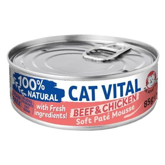 Cat Vital mousse marhával és csirkével 85g gabonamentes macskaeledel