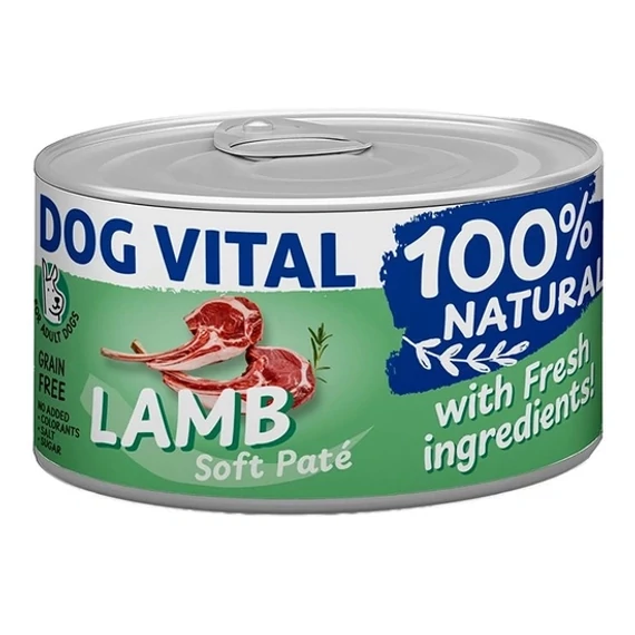 Dog Vital 100% Natural Soft Paté Lamb 150g felnőtt kutyáknak
