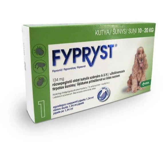 Fypryst Spot On M 1,34 ml közepes testű kutya bolha kullancs ellen