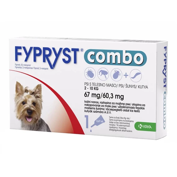 Fypryst Combo 2-10 kg kutyáknak bolha kullancs elleni spot on