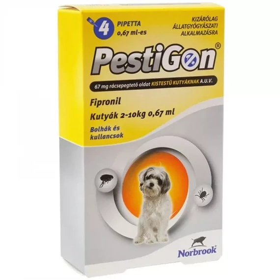 Pestigon Spot On S rácsepegtető 2–10 kg kutyáknak – bolha, kullancs és szőrtetű elleni védelem
