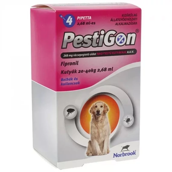 Pestigon Spot On L rácsepegtető 20–40 kg kutyáknak – bolha, kullancs és szőrtetű elleni védelem