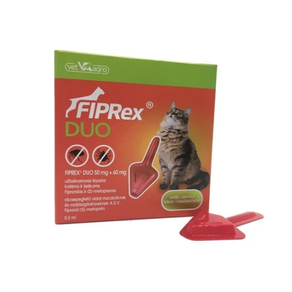 Fiprex Duo rácsepegtető oldat macskáknak és vadászgörényeknek 50 mg + 60 mg