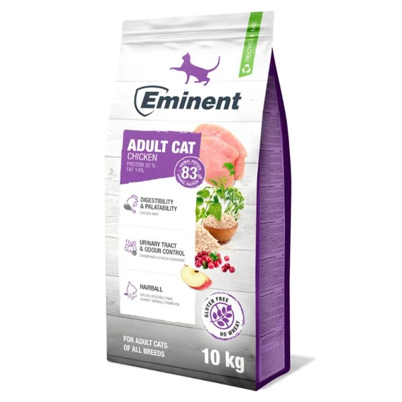 Eminent Adult Csirke 10kg – Gluténmentes száraz macskatáp felnőtt macskáknak