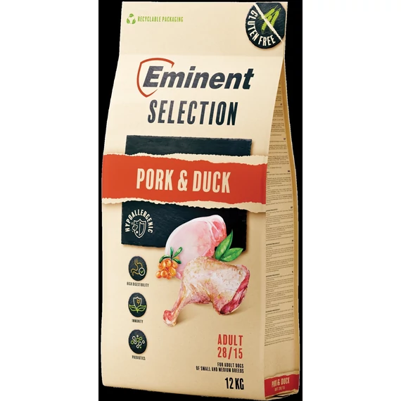 Eminent Selection Adult Pork Duck gluténmentes kutyatáp 12kg