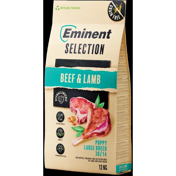 Eminent Selection Puppy Large Beef & Lamb 12kg hipoallergén kölyökkutya táp nagytestű kutyáknak marhával és báránnyal