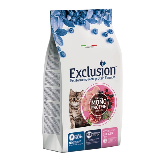 Exclusion Mono Noble Grain Cat Kitten Chicken 12kg csirkés macskatáp