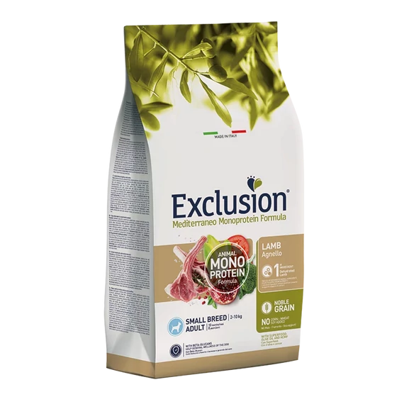 Exclusion Mono Noble Grain Adult Lamb Small 7 kg száraz kutyatáp