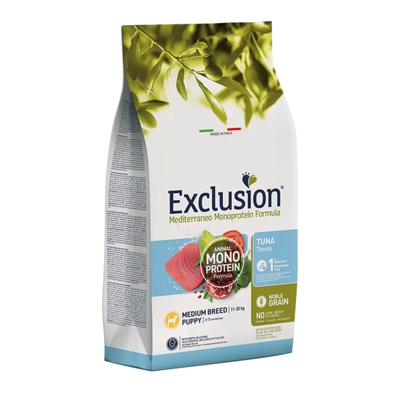 Exclusion Mono Noble Grain Puppy Tuna Medium 12 kg száraz kutyatáp