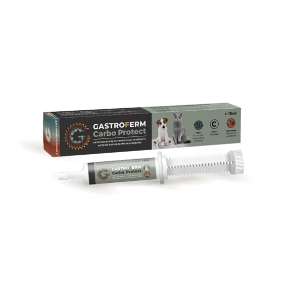 Gastroferm Carbo Protect hasmenés elleni paszta kutyáknak és macskáknak 15 ml