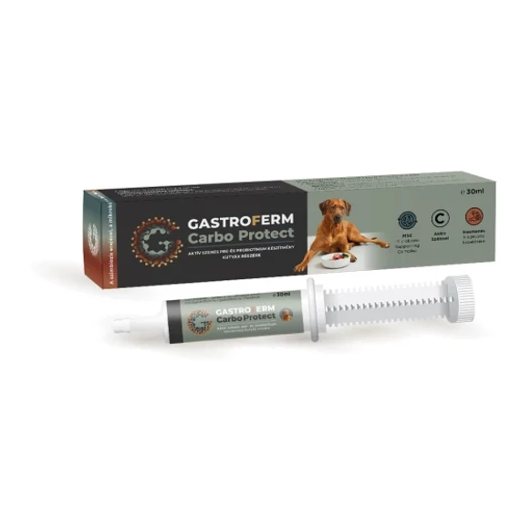 Gastroferm Carbo Protect hasmenés elleni paszta nagytestű kutyáknak 30 ml
