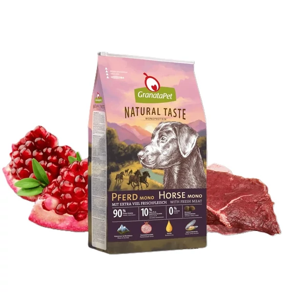 lóhúsos monoprotein kutyatáp GranataPet Natural Taste 4kg