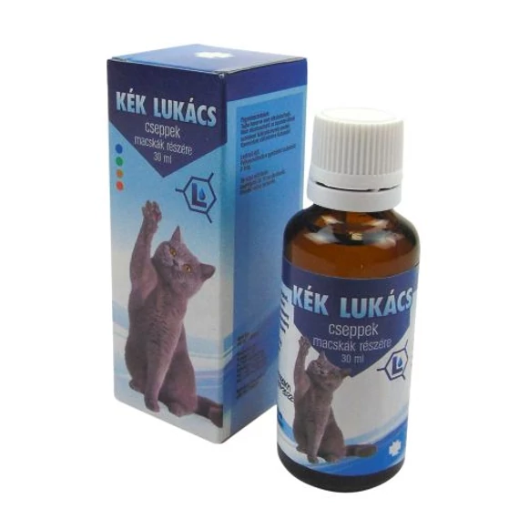 Kék Lukács 30 ml-es cseppentős flakonos immunerősítő és roboráló kiegészítő takarmány macskáknak