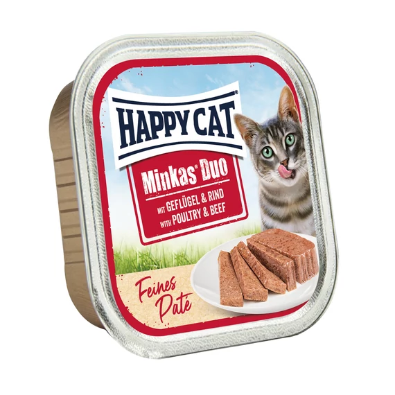 Happy Cat Minkas Duo Szárnyas - Marha alutasakos nedves macskaeledel