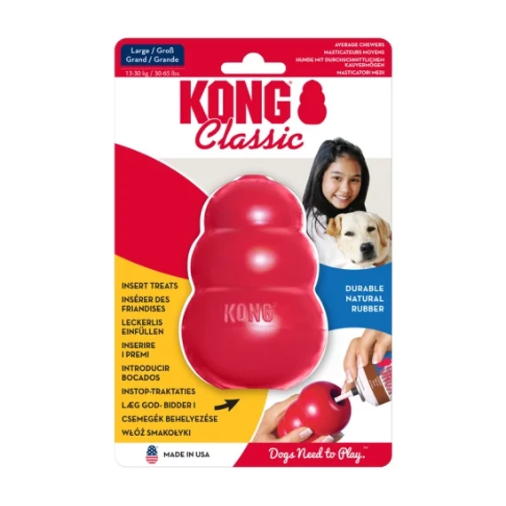 KONG Classic kutyajáték L tartós gumijáték tölthető