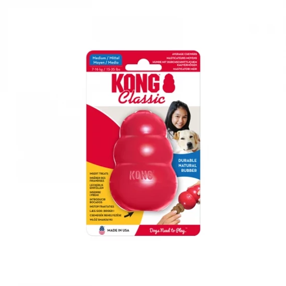 KONG Classic kutyajáték M tartós gumijáték tölthető