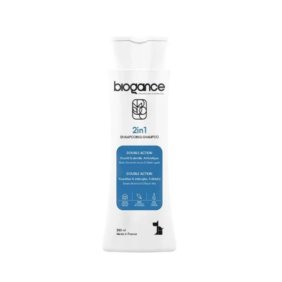 Biogance 2in1 kutyasampon és balzsam 250 ml antisztatikus hatással
