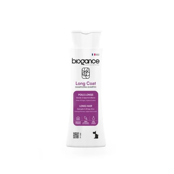 Biogance Long Coat sampon 250 ml hosszú szőrű kutyáknak és macskáknak