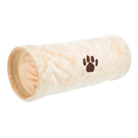 Trixie plüss macska bújócső 22x60 cm bézs színben