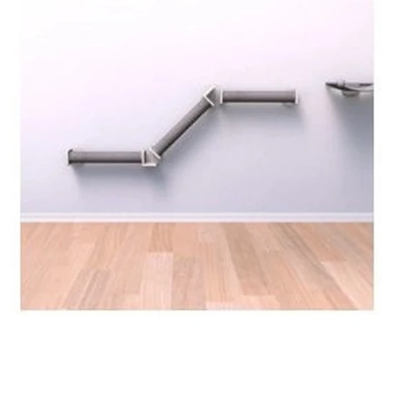 Trixie fali kaparófa mászópálya 195x78 cm fehér szürke macska falrendszer kaparó és pihenő elemekkel