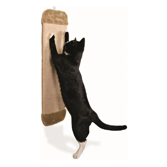 Trixie falra szerelhető kaparófa 78x18 cm bézs szizál plüss macska kaparó falra rögzíthető kivitelben