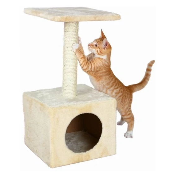 Trixie Kaparófa Odúval Zamora 31x31 cm, 60 cm magas, bézs szizál oszloppal és puha odúval macskák számára