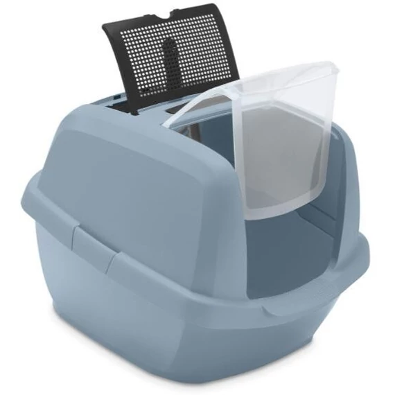 IMAC Maddy Junior zárt macska wc acél kék fedeles macskaalom 57x43x41 cm