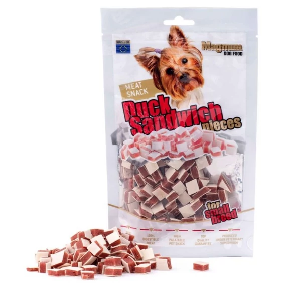 Magnum kacsa szendvics jutalomfalat kutyáknak 80 g puha kockák
