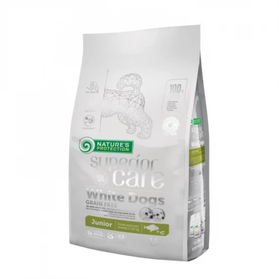 Nature’s Protection White Dogs White Fish Junior Small 1,5 kg gabonamentes száraz kutyatáp