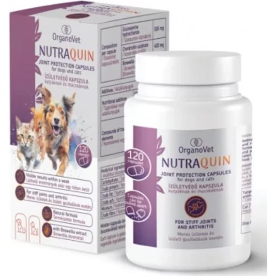 OrganoVet NutraQuin ízületvédő kapszula kutyáknak és macskáknak 30 db