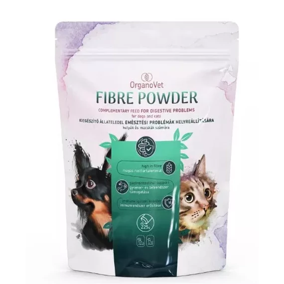 OrganoVet Fibre Powder bélrendszer támogató por kutyáknak és macskáknak 225g