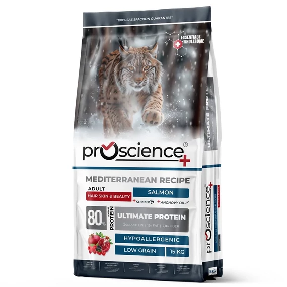 ProScience Adult Cat Salmon Hairskin Beauty 15 kg prémium macskatáp felnőtt macskáknak