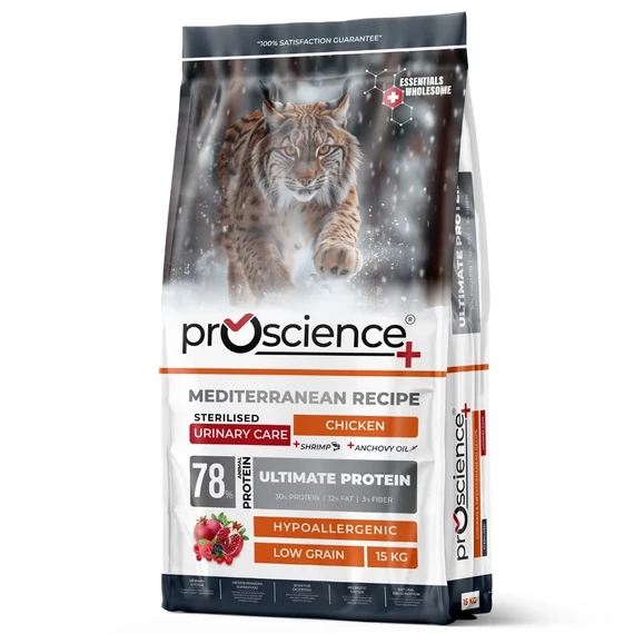 ProScience Sterilised Cat Chicken 15 kg prémium ivartalanított macskatáp