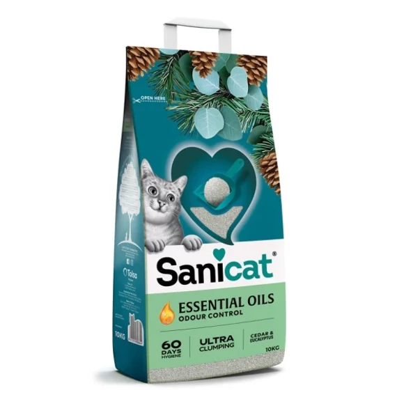 Sanicat macskaalom ESSENTIAL OILS Cedar&Eucalyptus - Cédrus és eukaliptusz illat 10kg